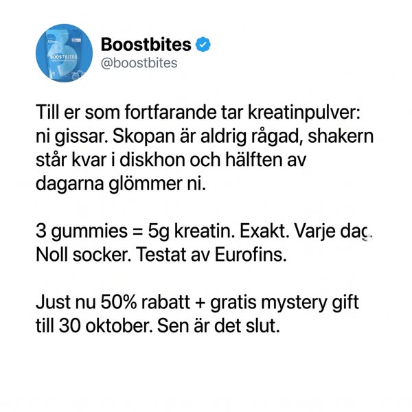 Kreatin i godissmak!