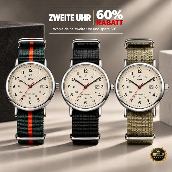 2 Uhren · 60 % Rabatt