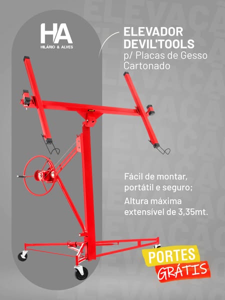 Eleve placas de gesso cartonado sem esforço.