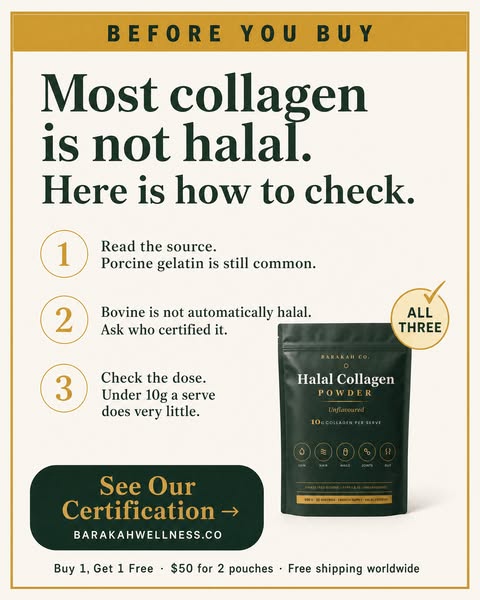 Most collagen is not halal.