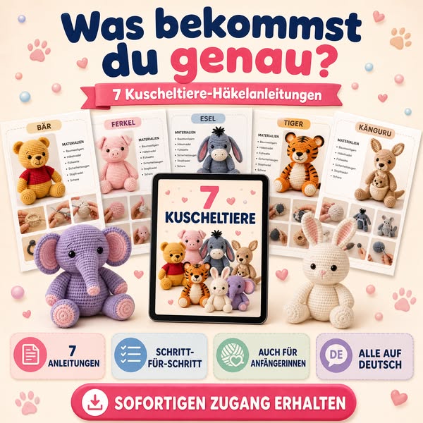 7 Kuscheltiere für 6,90 €