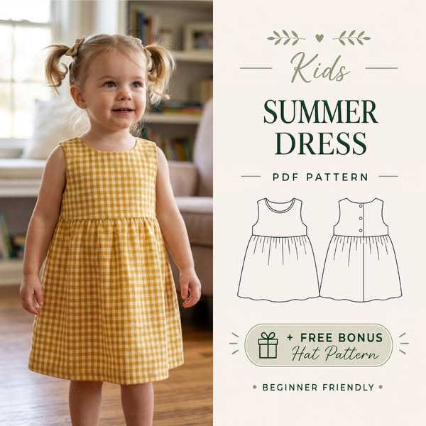 90% Off Girls Summer Dress Sewing Pattern