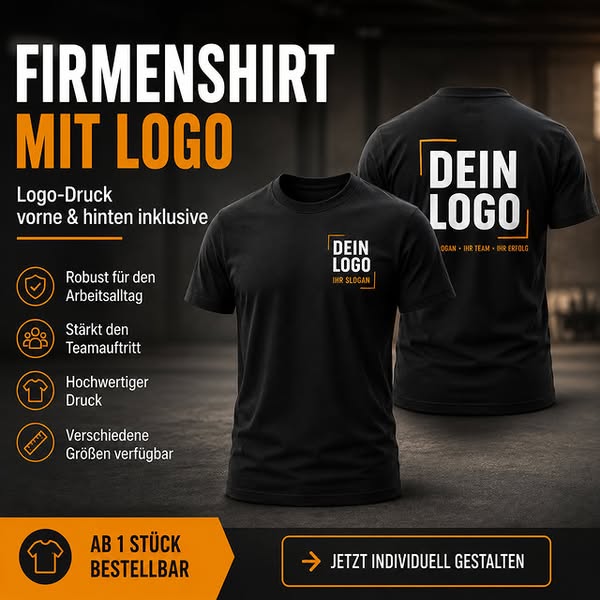 Firmenshirts mit Logo - heute mit 40% Rabatt