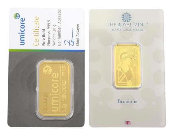 Best Value 20g Gold Bar, 24ct, Varied