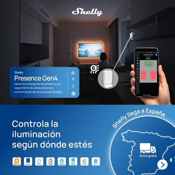 Un sensor inteligente. Hasta 10 zonas.