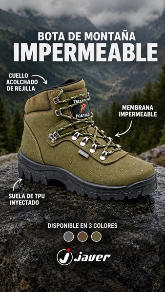 Bota de montaña impermeable