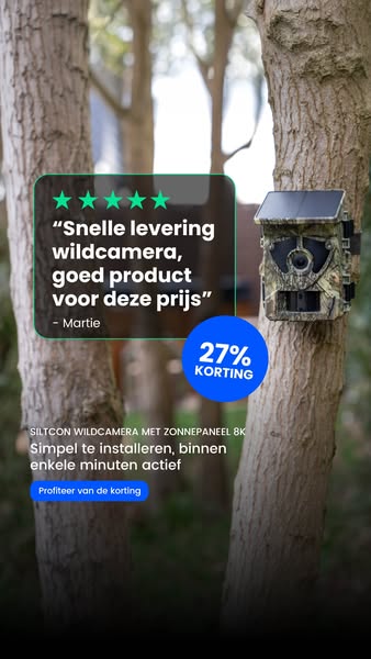 8K Wildcamera met Zonnepaneel