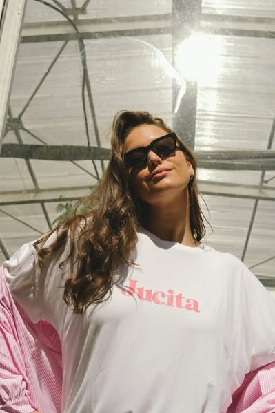 Oversized T-shirt Jucita Ροζ - 2XL