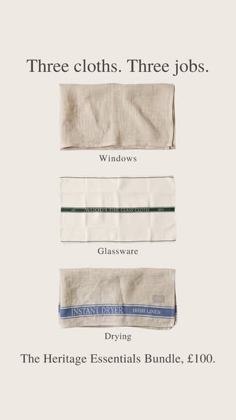 Three cloths. Three jobs.