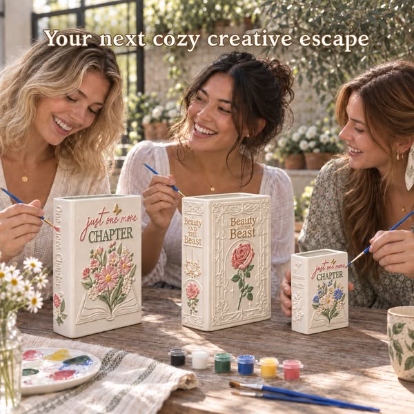 Paint Your Own Book Vase