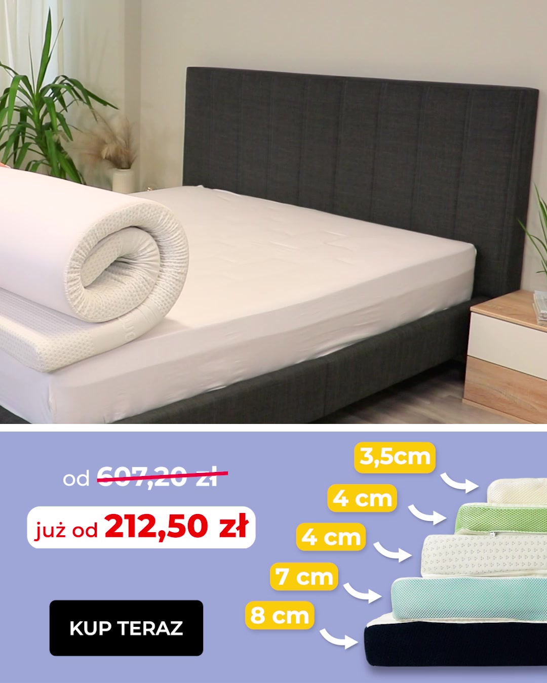 Idealny komfort snu — nawierzchniowe materace Vitapur-Home