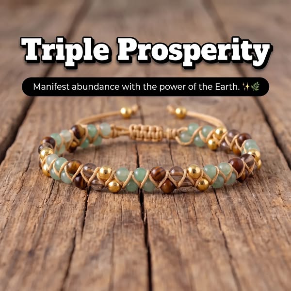 Triple Wealth Bracelet — Luck, Strength & Abundance on Your Wrist