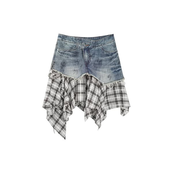 CestNous｜Lost Highway Deconstructed Denim Skirt