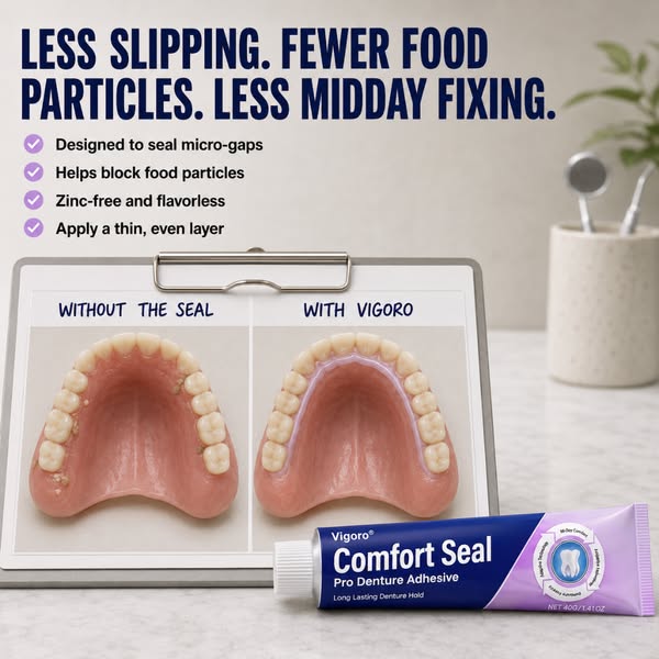 Vigoro® DeComfort Seal Pro Denture AdhesiveFDA Certified (Clinicall
