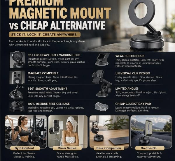 GripVault: The Ultra-Strong Multi-Use Mount (50% OFF)