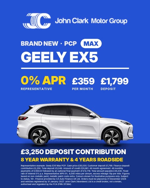 New Geely Car Deals & Finance Offers | John Clark Geely