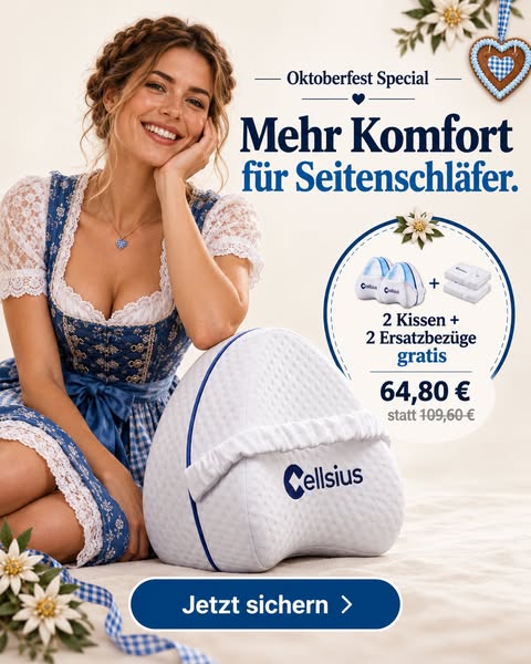 Oktoberfest-Deal: 2 Kissen + 2 Bezüge gratis