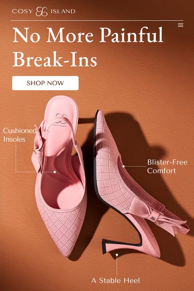 Cushioned insoles • A stable heel • Blister-free comfort