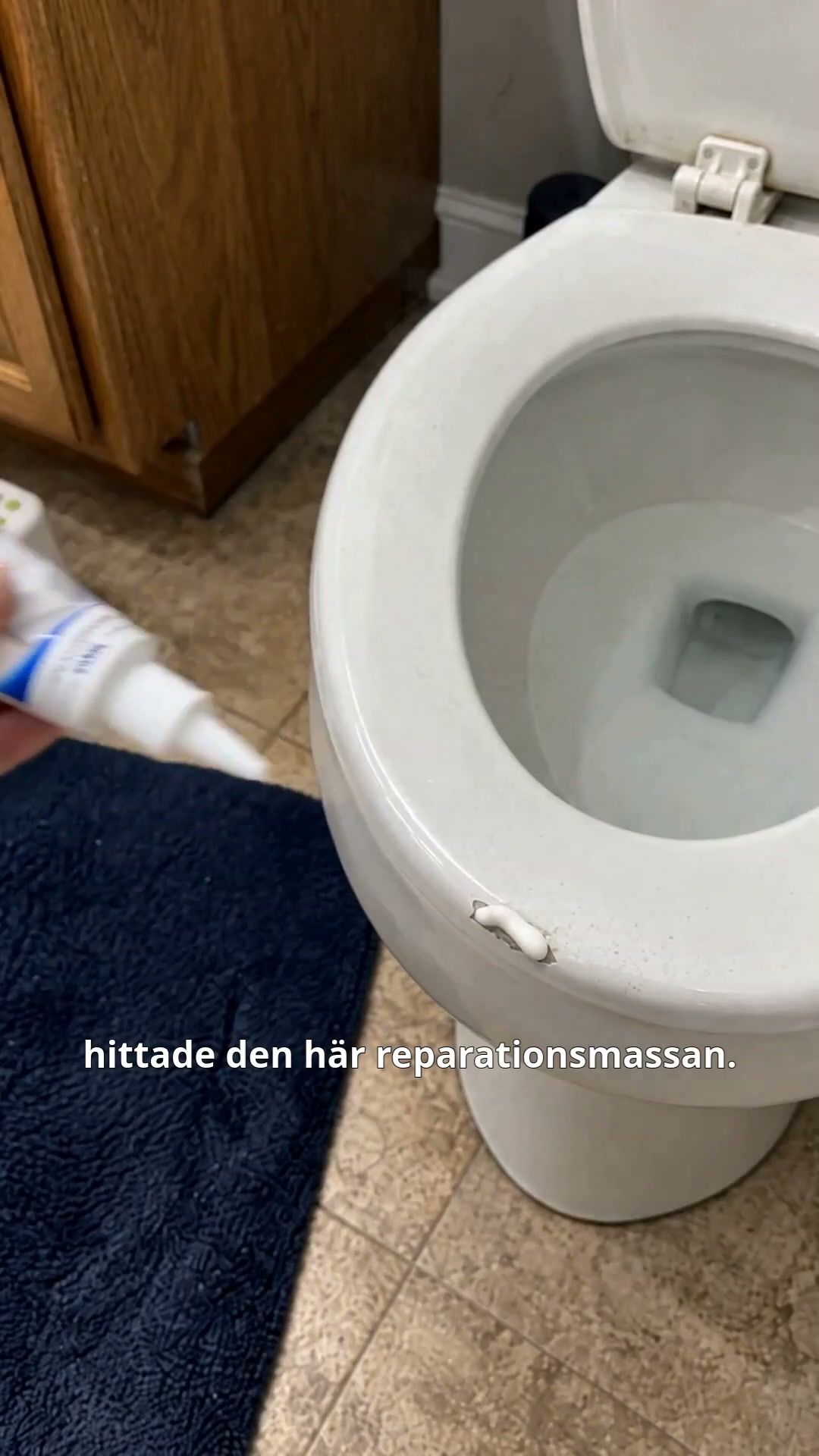 Vit reparationspasta för kompositvaskar