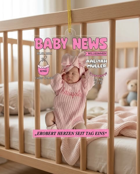 Ihr Baby. Auf der Titelseite Personalisieren Sie Ihr Ornament
