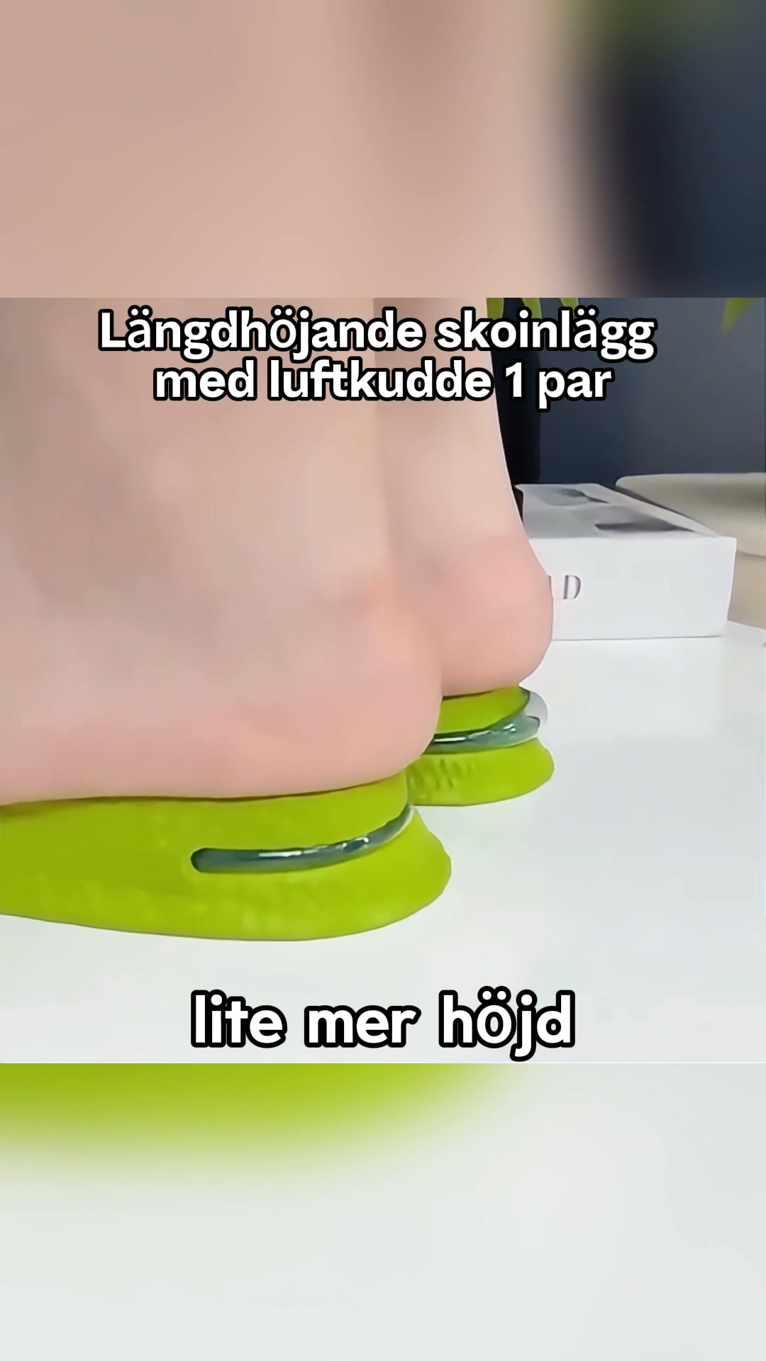 Längdhöjande skoinlägg med luftkudde 1 par