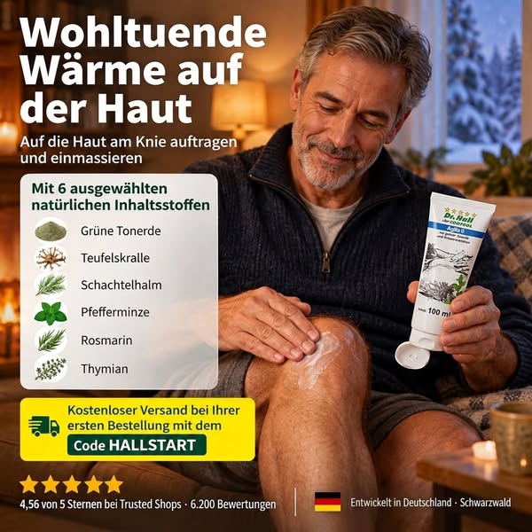Auf die Haut am Knie auftragen und einmassieren