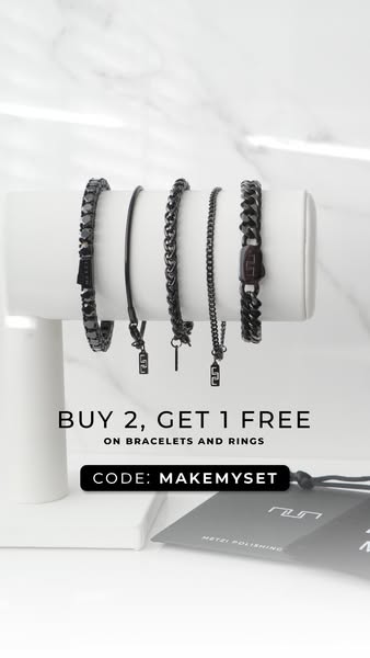 Metzi | Black Jewellery Perfected | Black Chains, Pendants & Rings