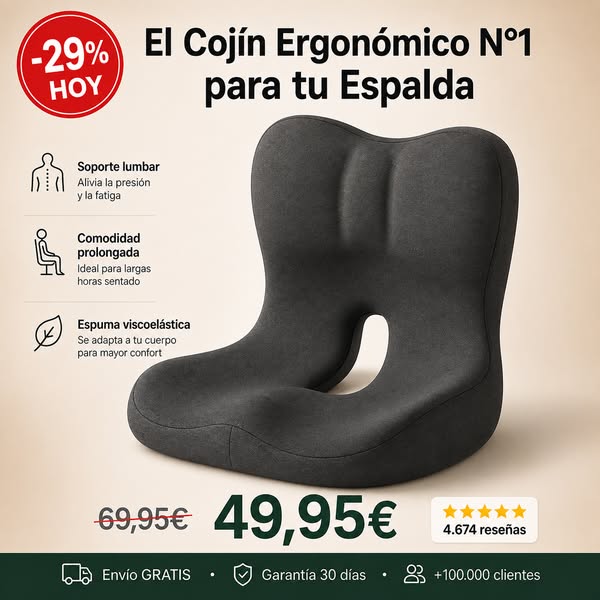 El Cojín Ergonómico Nº1 Para Tu Espalda