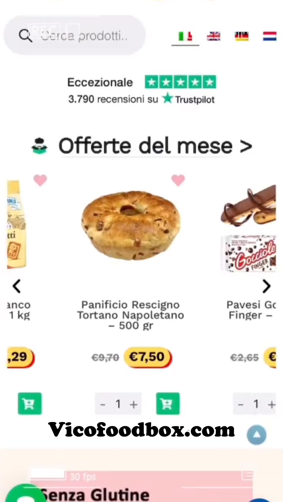 Consegna gratis da 80€