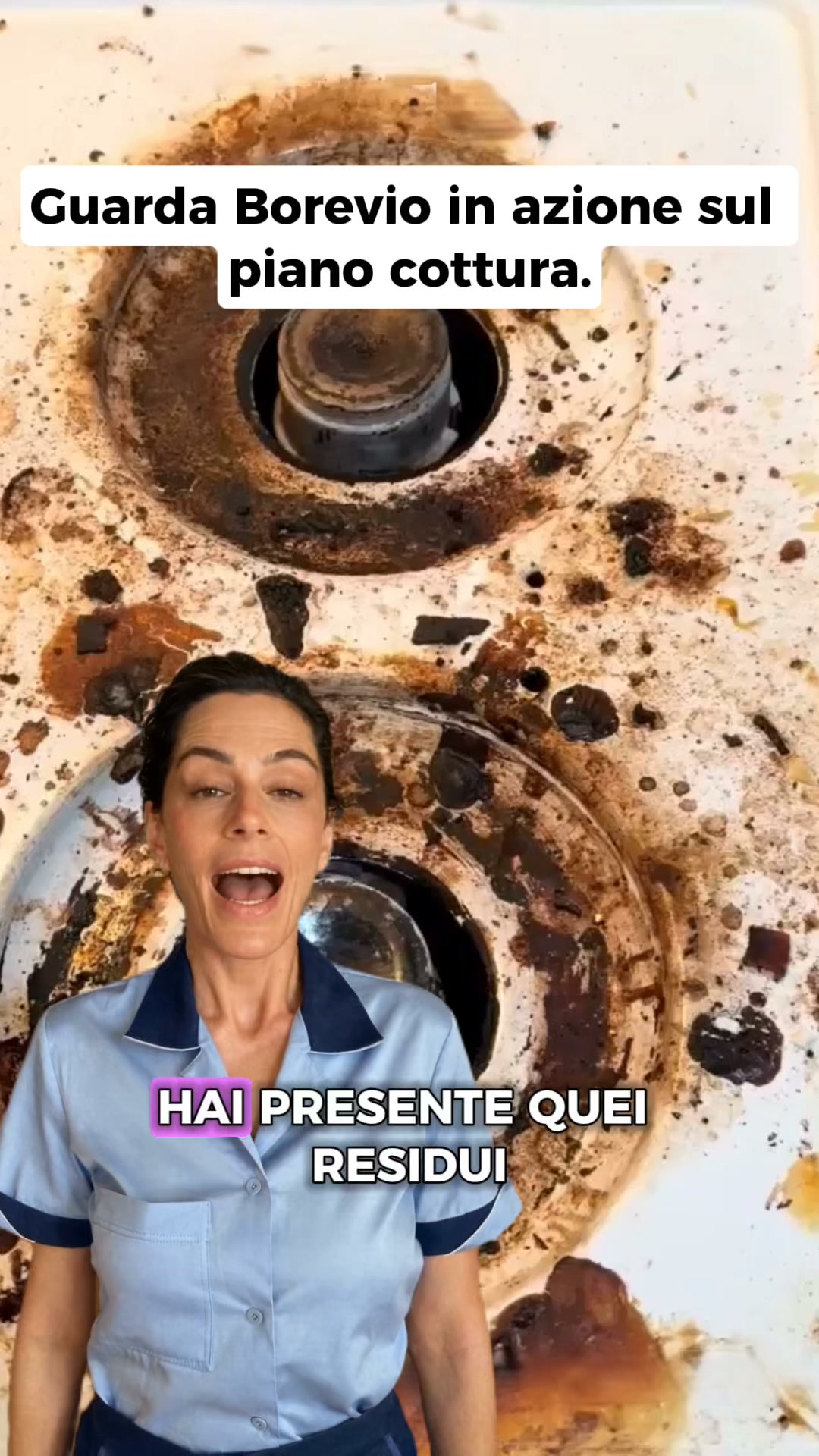 La crosta intorno ai fornelli? Via così.
