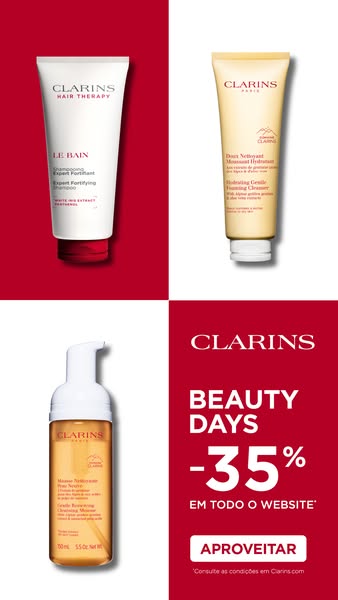 Beauty Days Clarins, com desconto de 35%