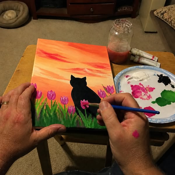 Learn The Modern Art Of Painting Dreamy Acrylic Cats