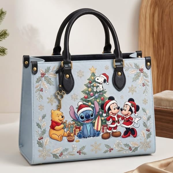Winter Wonderland Holiday Tree Friends Gathering Ice Blue Leather Hand - Draconer