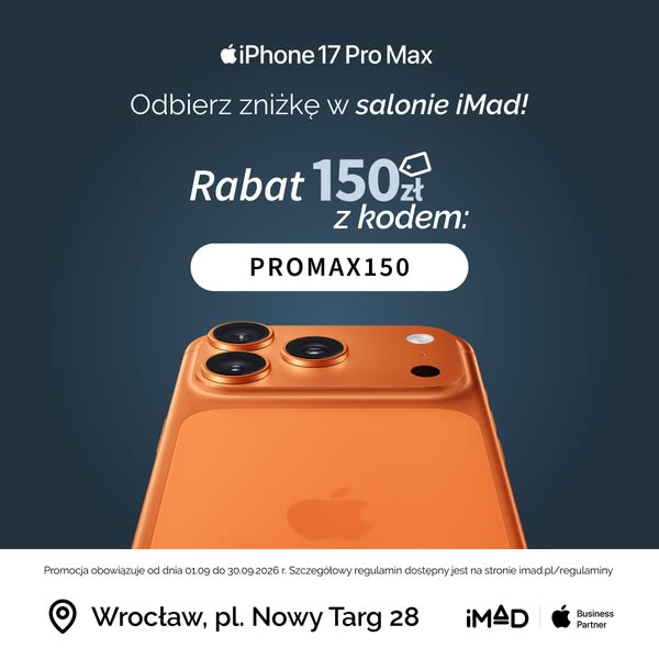 iPhone 17 Pro Max 150 zł taniej