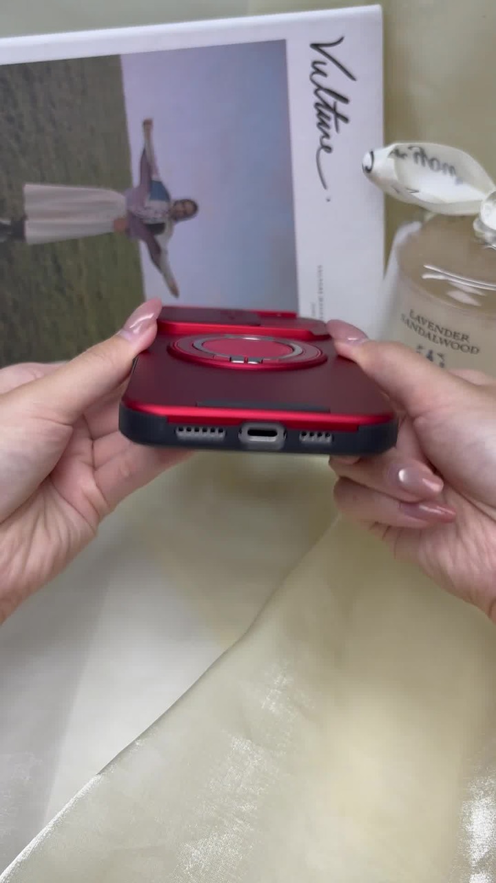 Case with Slide Camera Cover & Rotatable Ring Kickstand