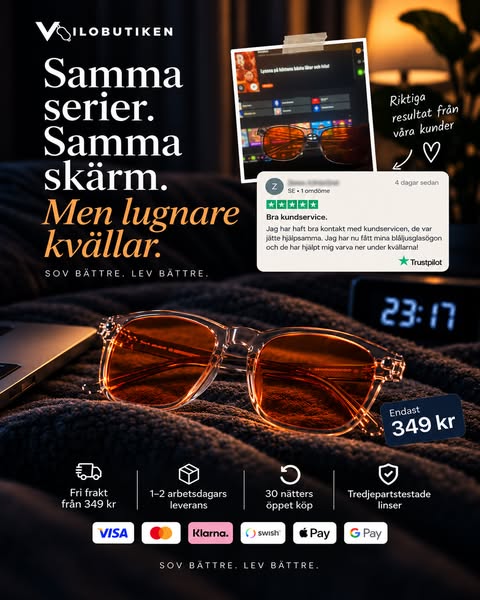 Lugnare kvällar framför skärmen
