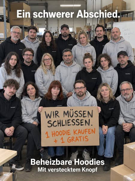 Beheizbarer Hoodie mit verstecktem Leuchtknopf