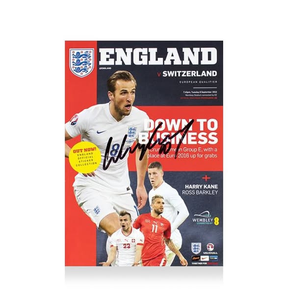 Wayne Rooney Signed Programme: England Vs Switzerland
