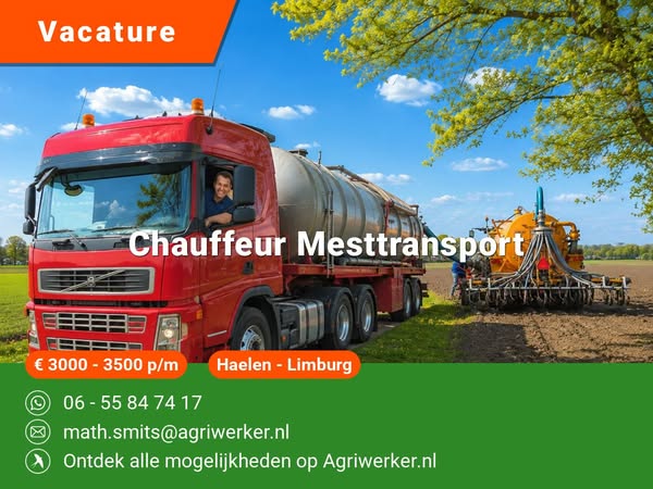 Chauffeur Mesttransport | Agriwerker.nl