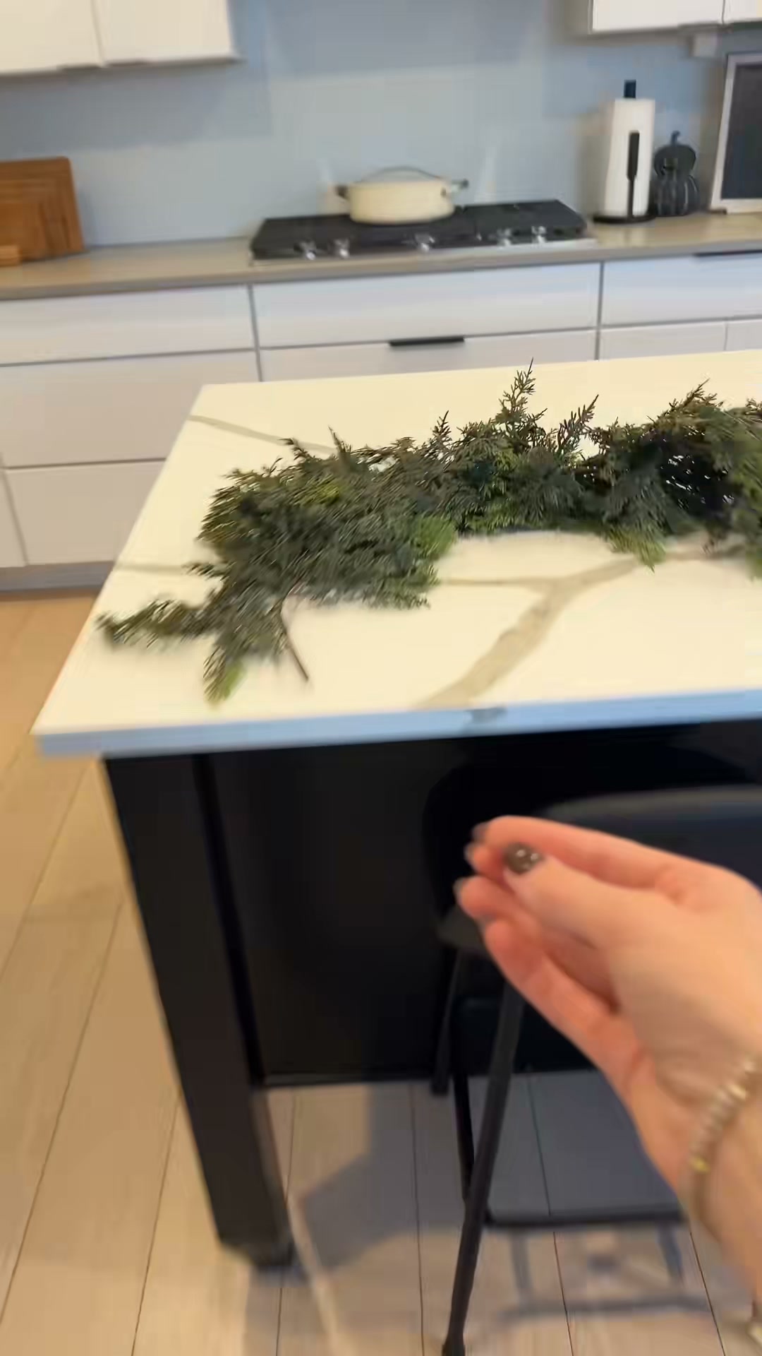 Real cedar garlands are beautiful — for about a week. Then they're a brown, shedding mess. This one stays perfect all season — no watering