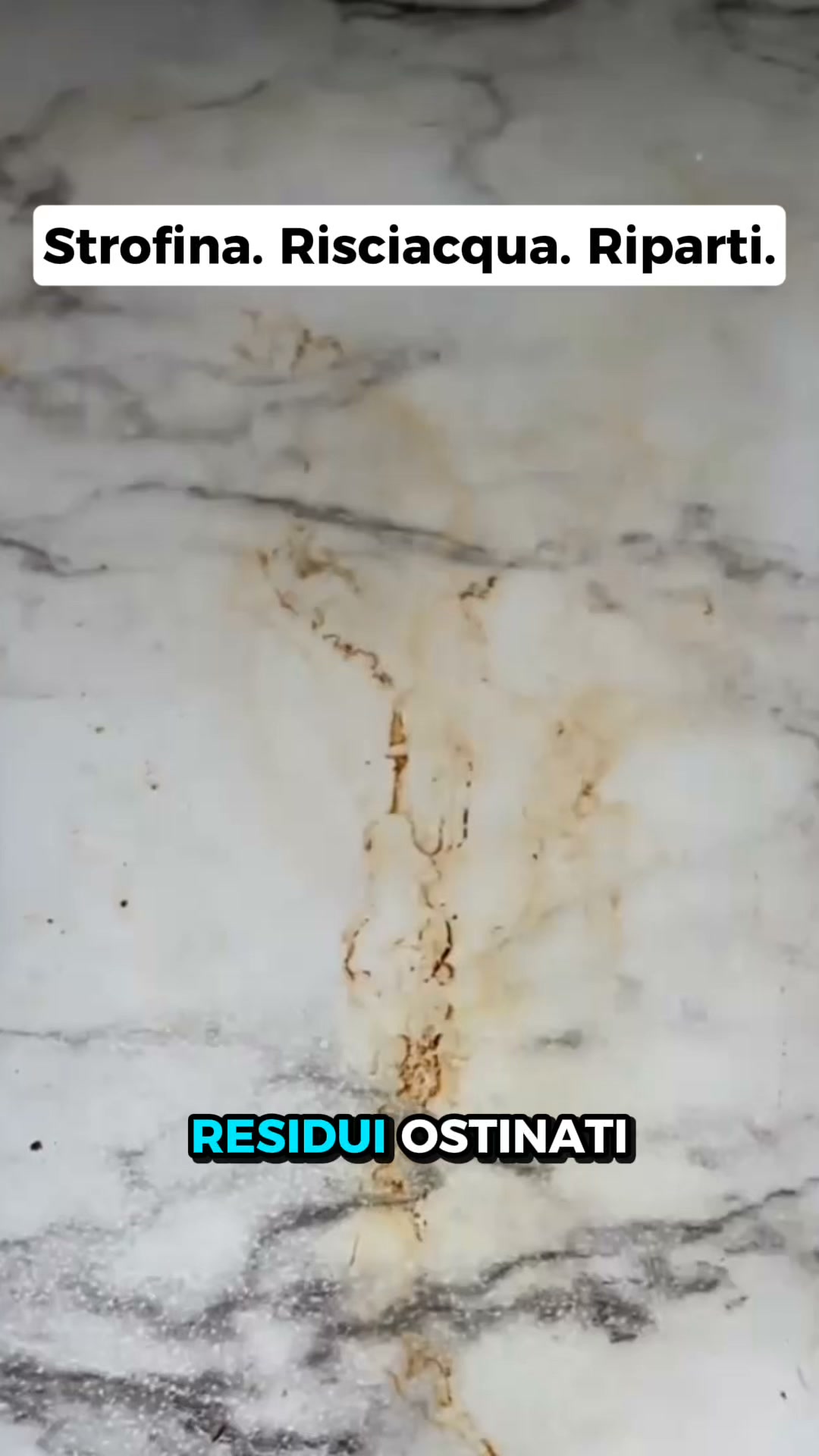 3 gesti. Cucina pulita.