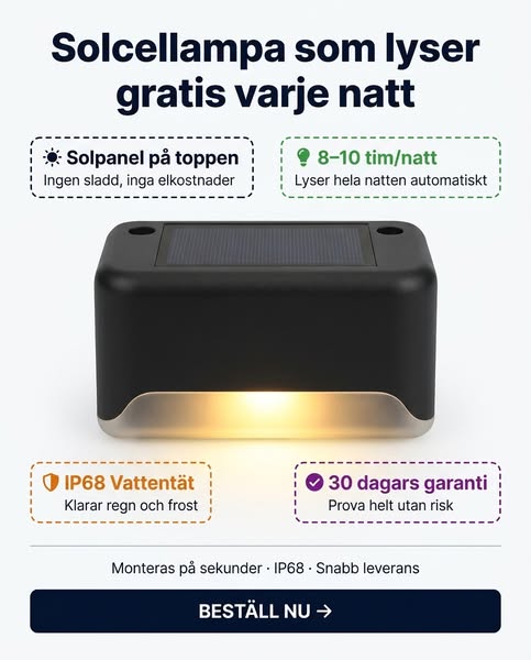 Solcellsdriven Utomhuslampa