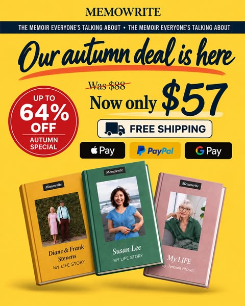 Autumn Sale – 64% Off. Your Story Can't Wait.