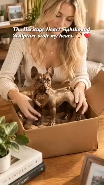 Französische Bulldogge-Skulptur im klassischen Retro-Stil – Liebe auf den ersten Blick!