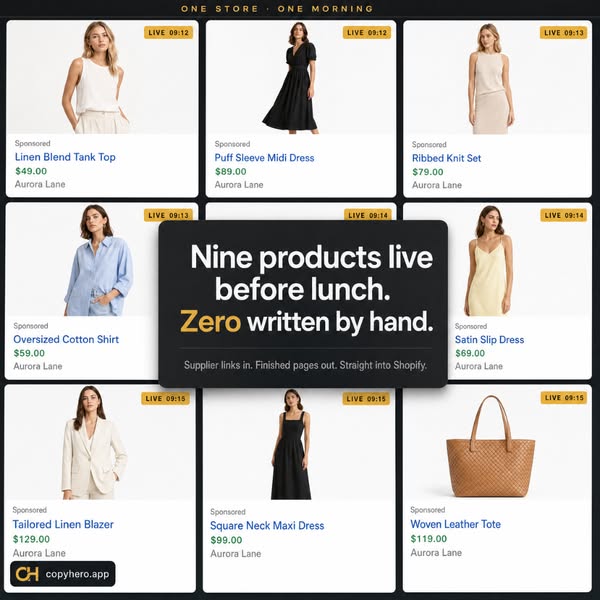 1,000 product pages in 15 minutes