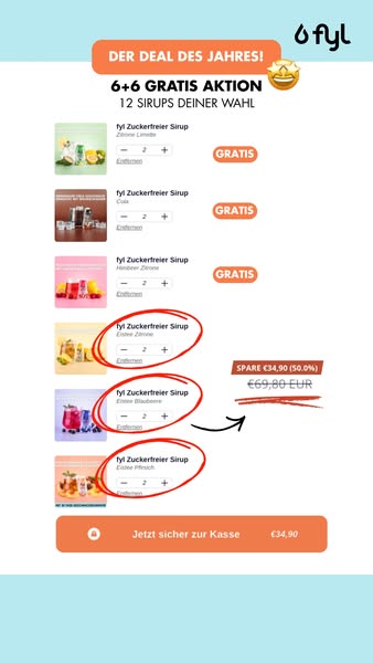 5 Sirupe Gratis – nur solange der Vorrat reicht!