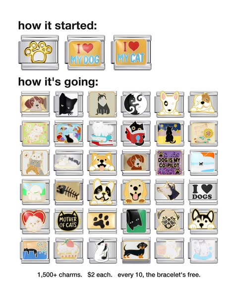 Buy 10 Charms. Bracelet = FREE