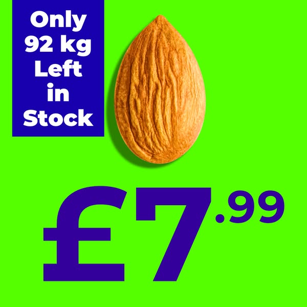 £7.99 – 1kg Almonds