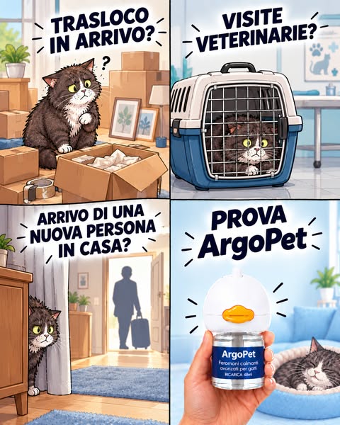 Aiuta il tuo gatto a vivere senza stress con Argopet.