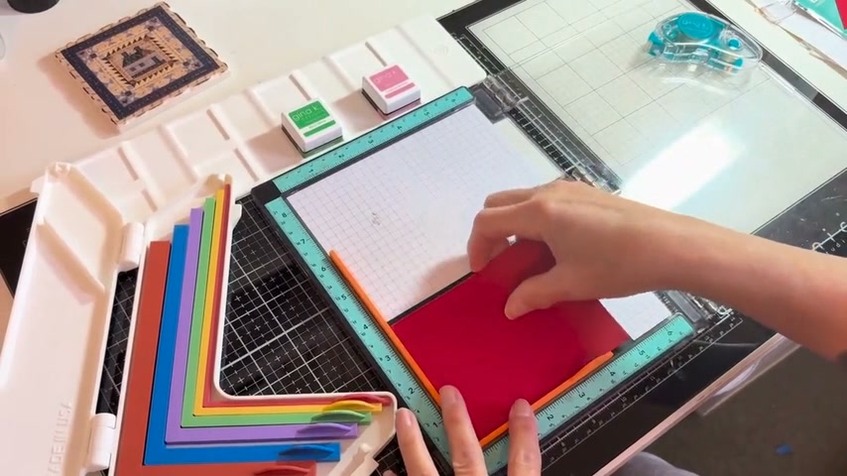 Paper Crafting Alignment Guide Set with Case, 7 PCS Precision Layering